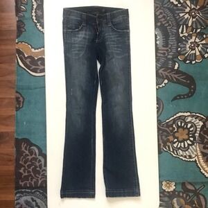 Rocawear Dark Wash Cotton Blend Jeans • Y2K • Size 1/2 🔴